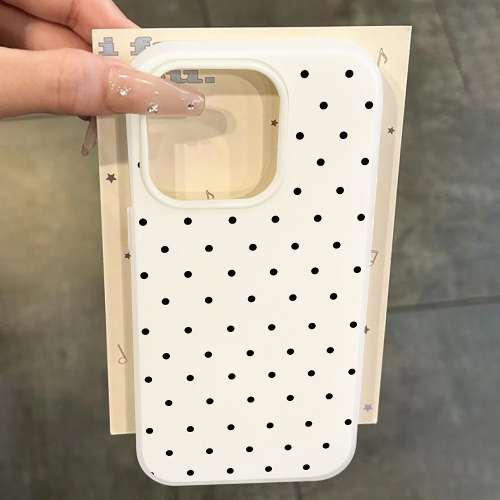 Phone Cases Samsung S25 - Casing Minimalis Motif Polka Dot Anti
