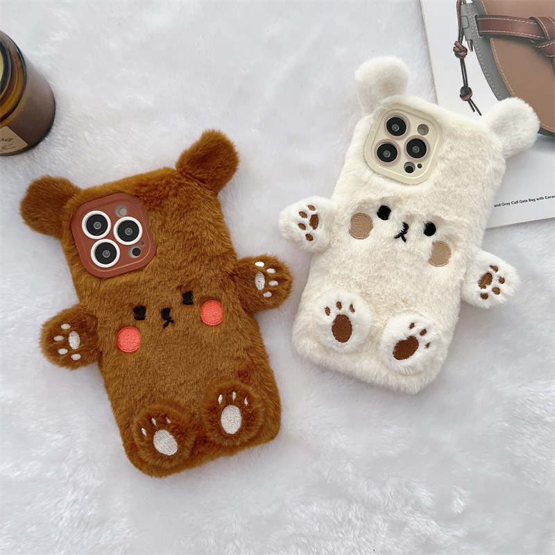 Phone Cases For Iphone 13 - Casing Ponsel Pasangan Beruang Kartun 3D