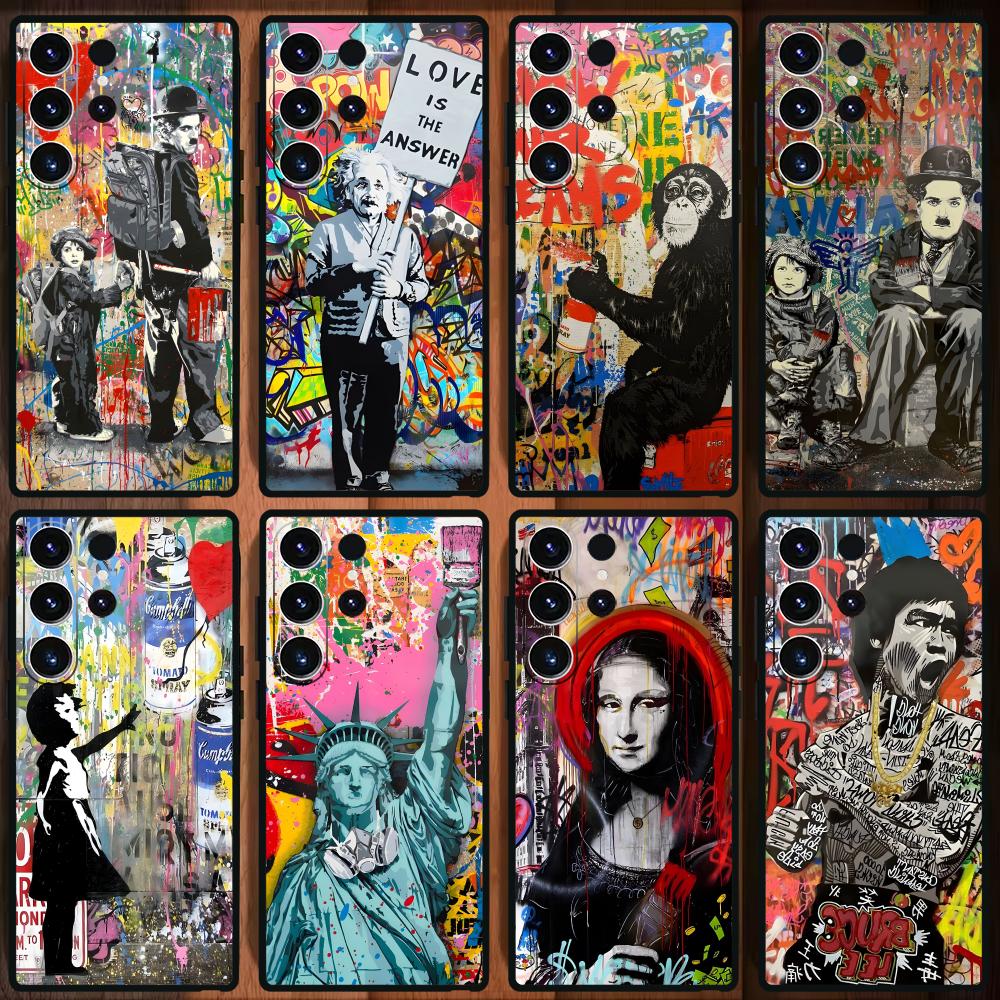 Phone Cases Samsung S25 - Casing Ponsel Seni Grafiti Banksy untuk