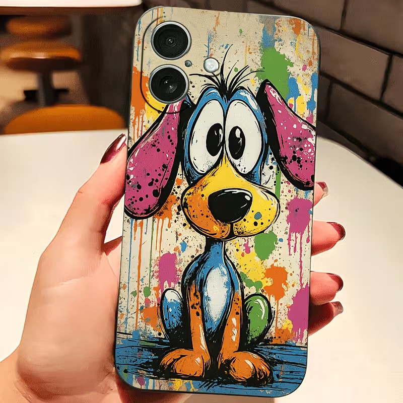 Phone Cases Like Loopy - Casing HP TPU Motif Anjing Warna-Warni