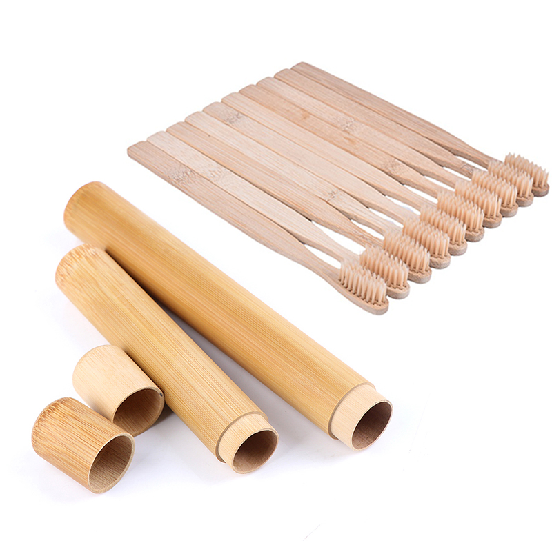 Biodegradable Eco Case - Sikat gigi bambu ramah lingkungan, sikat