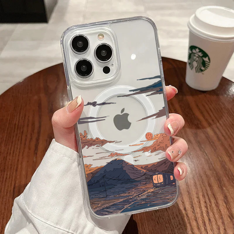 Phone Cases Like Loopy - Casing Ponsel Modis Pola Matahari Terbenam