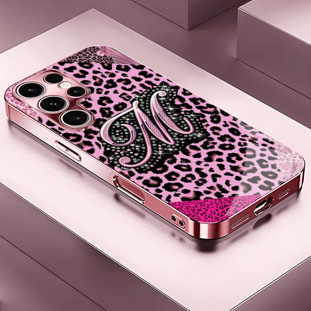 Phone Cases Samsung S25 - Casing ponsel kaca TPU pink dengan