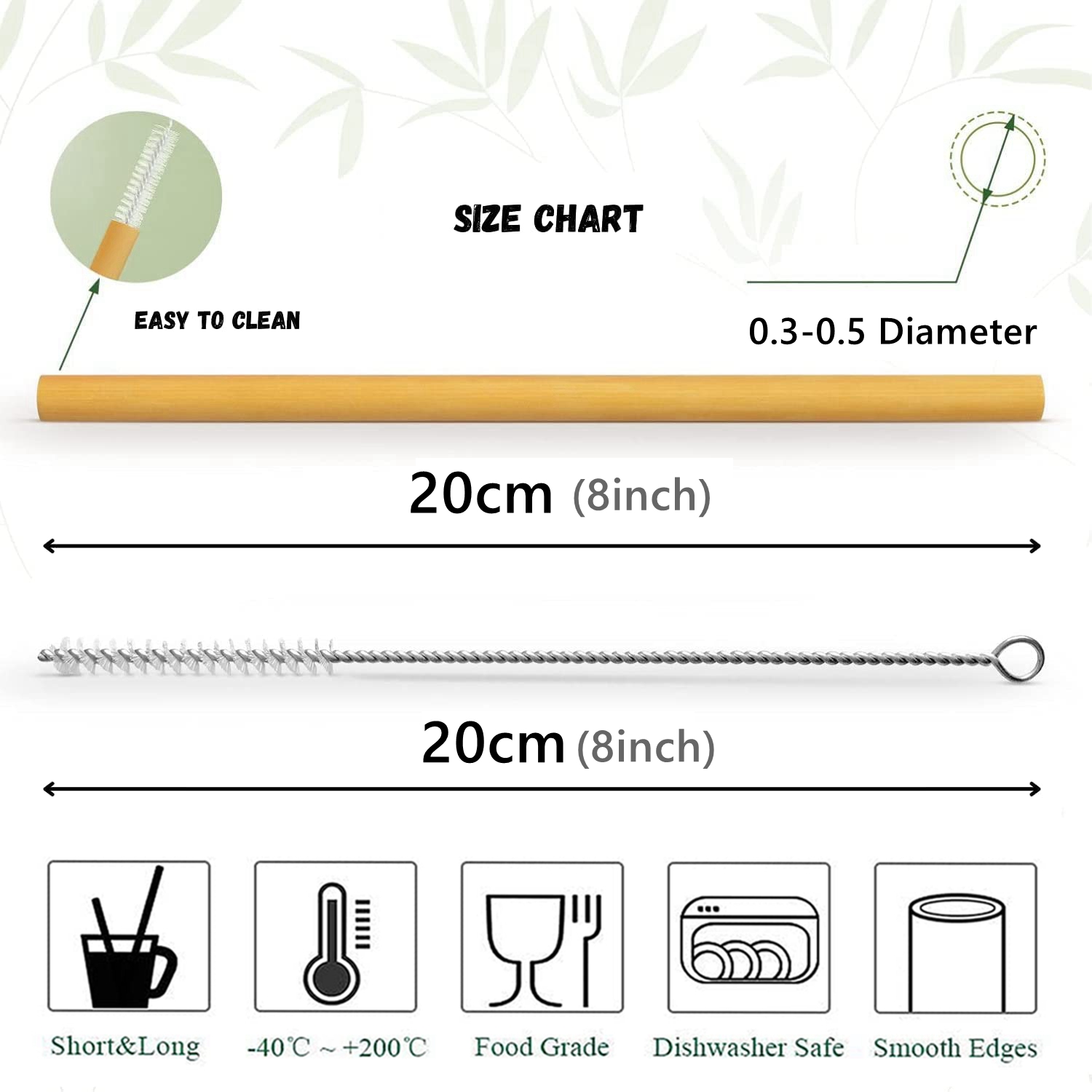 10 buah sedotan bambu alami da - Biodegradable Eco Case ulasan dan harga