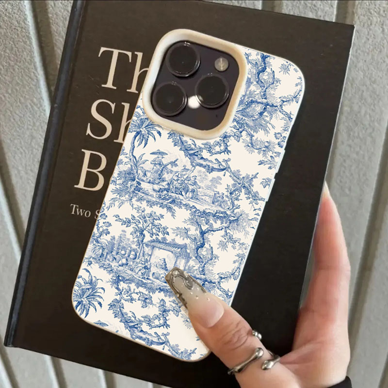 Casing Ponsel Porselen Biru Pu - Phone Cases Like Loopy ulasan dan harga