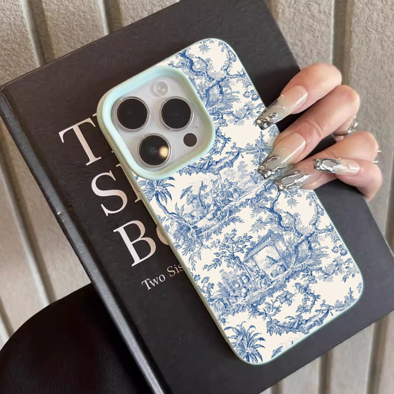 Casing Ponsel Porselen Biru Pu - Phone Cases Like Loopy ulasan dan harga